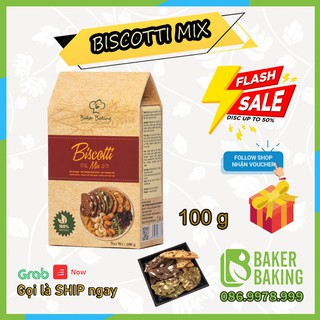Bánh ăn kiêng giảm cân❤️FREESHIP❤Bánh biscotti không đường, nguyên cám 100%, mix 3 vị hộp dùng thử 100g