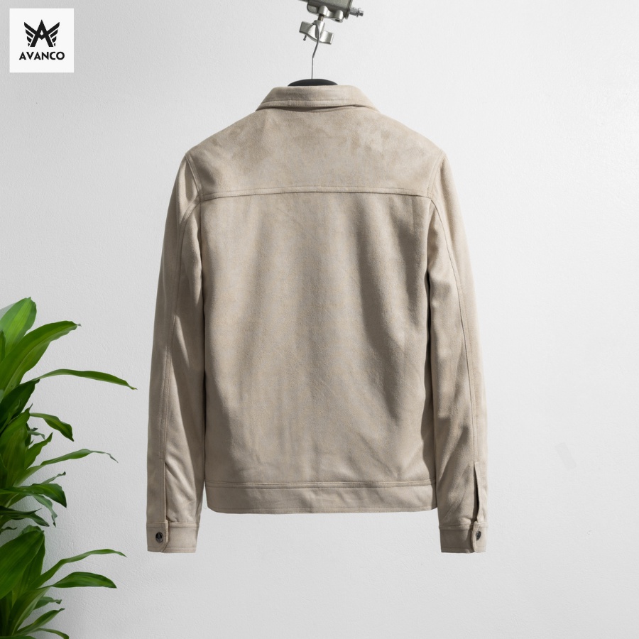 Áo khoác nam da lộn Jacket Avanco cổ bẻ mùa đông 2023, mặc lên dáng cực đẹp - DL23