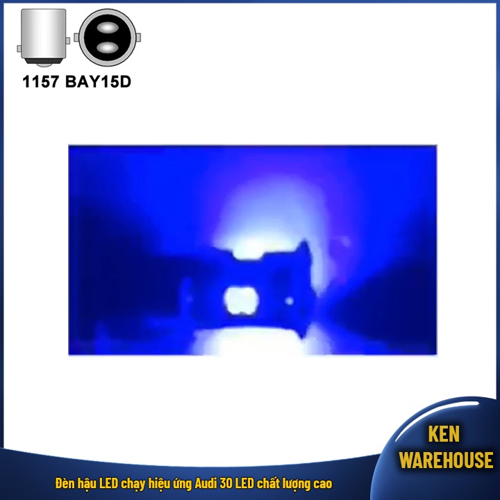 Đèn hậu LED hiệu ứng Audi Stop F1 gắn vừa tất cả các loại xe máy và xe hơi chân S25 BAY15D 1157GIÁ 1 BÓNG