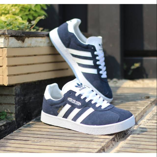 Giày Thể Thao Adidas Gazelle Super Nevy Whaite Chính Hãng