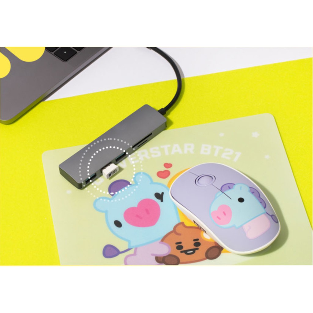 CHUỘT MÁY TÍNH KHÔNG DÂY CHỐNG ỒN BT21 BABY CHÍNH HÃNG (CÓ SẴN)