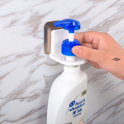 Móc dán tường siêu dính, chịu lực tốt, treo cổ chai sữa tắm, dầu gội, dầu xả, nước rửa tay, chất liệu Inox 304