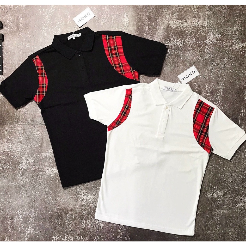 Áo thun POLO nam đẹp có cổ tay ngắn phối viền tay chất vải thun cotton co dãn sang trọng