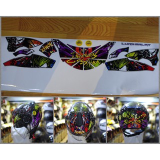 Tem trùm joker dán mũ bảo hiểm 3/4
