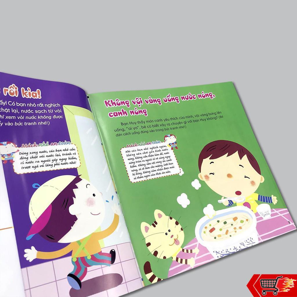 Sách - Trò chơi dán giấy - Giáo dục an toàn cho trẻ (6 quyển, lẻ tùy chọn)