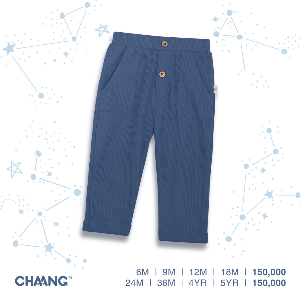 [CHAANG] Quần nỉ dài waffle Cosmos xanh navy