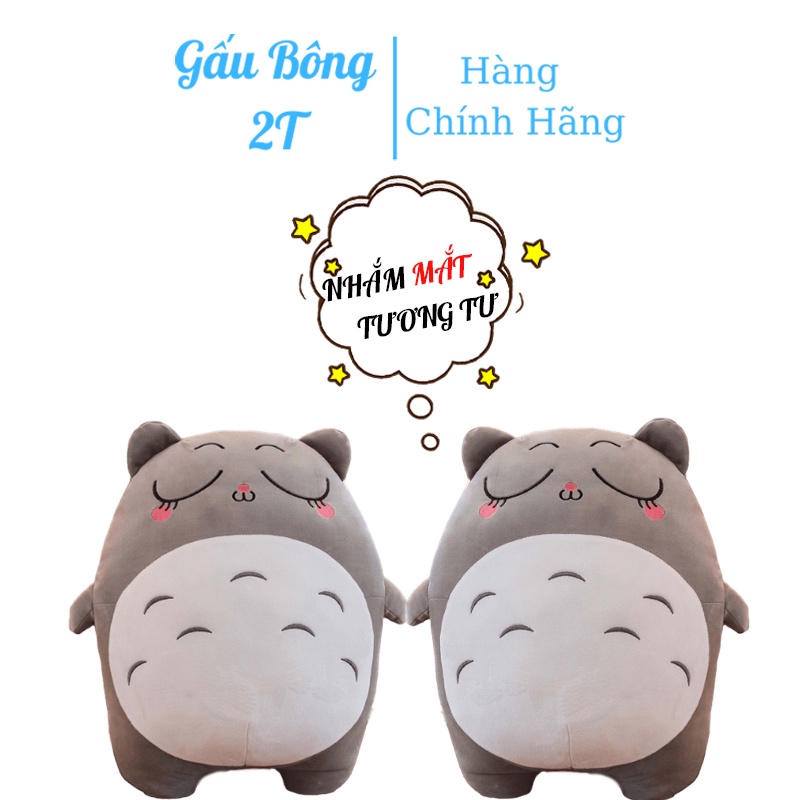 Gấu Bông Gối Ôm Totoro Cảm Xúc Đáng Yêu Ngộ Nghĩnh Vải Nhung Co Dãn 4 Chiều