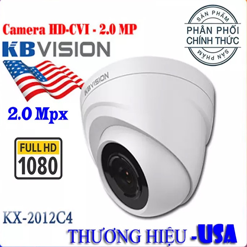Camera Dome Bán Cầu Kbvision KX - 2112CB4 2.0M - Camera 4 in 1(CVI/TVI/AHD) [ t1a21 b1a21 ]- Chính hãng KB VISION BH24TH