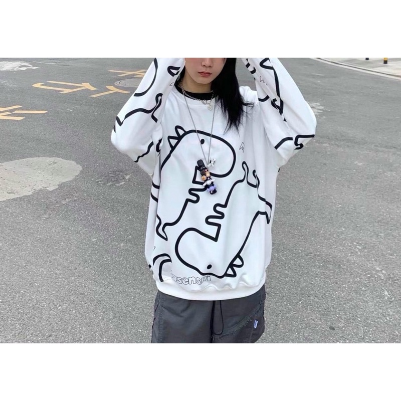 Sweater nỉ ngoại tay phồng khủng long 73k | BigBuy360 - bigbuy360.vn