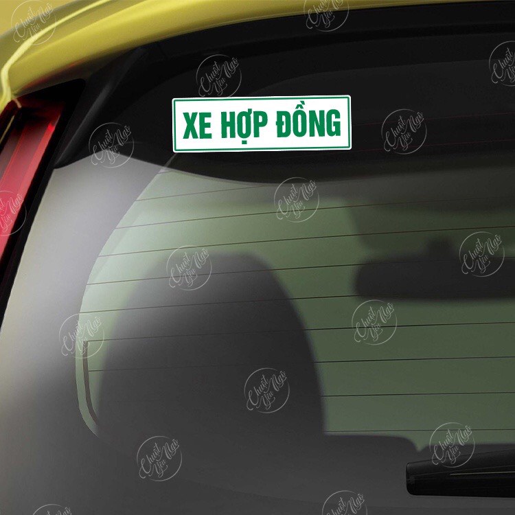 Combo 2 miếng dán Xe Hợp Đồng dán xe ô tô , decal chống nước , cáng màng kim tuyến NT 63