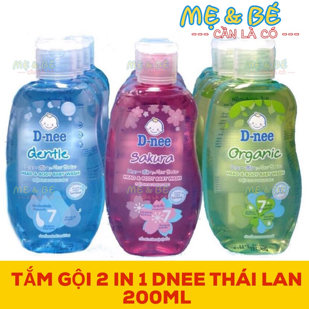 Sữa Tắm Gội Dnee 200ml 2in1 Cho Bé Sơ Sinh Mềm Mịn Da Thơm Mát