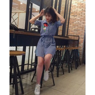 Đầm Sọc Nhí Thêu Hoa