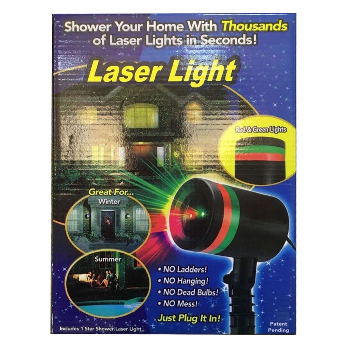 Đèn Chiếu Laser Hình Ngôi Sao Chống Thấm Nước Trang Trí Giáng Sinh / Halloween