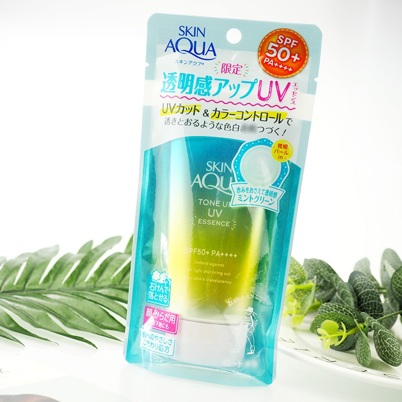 KEM CHỐNG NẮNG SKIN AQUA MINT GREEN CHO DA MỤN