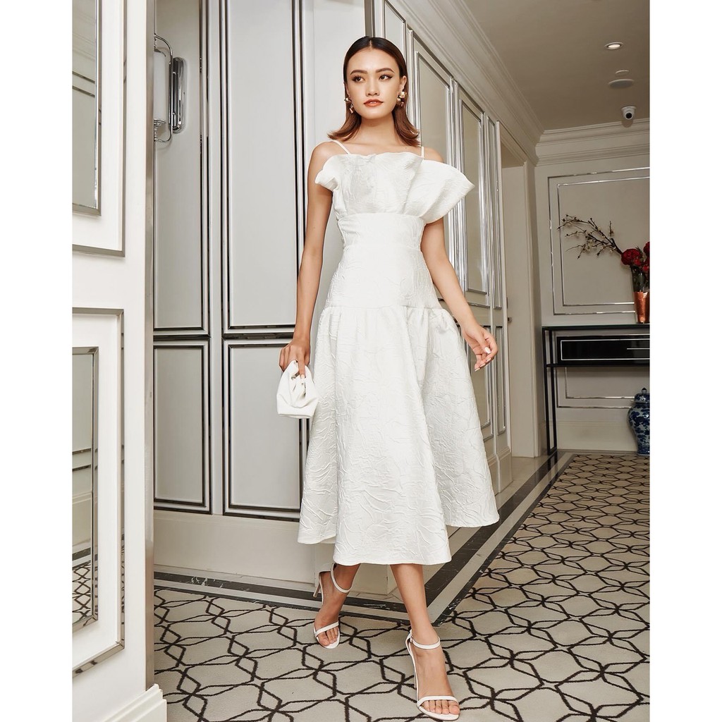 Đầm dự tiệc hai dây dáng xòe sang trọng Peony | BigBuy360 - bigbuy360.vn