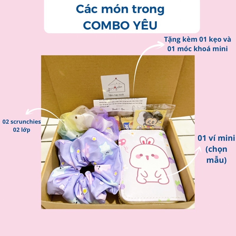 Combo hộp quà tặng người yêu, bạn gái, chị em gái - tiệm tạp hoá nhà Miêu