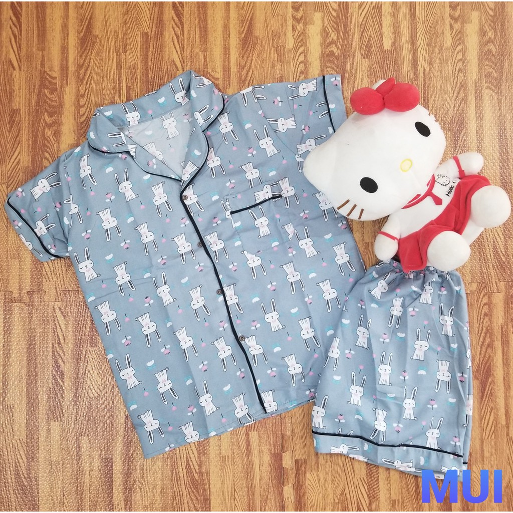 Bộ Pijama Nữ Cộc Đùi[TẶNG 1 BUỘC TÓC SRUNCHIES]Mềm Mại Thoáng Mát Size 45-58kg