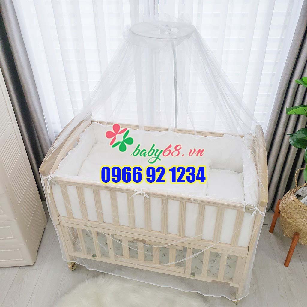 Mùng cho bé, màn cho bé kèm cọc , cây treo màn nôi cũi
