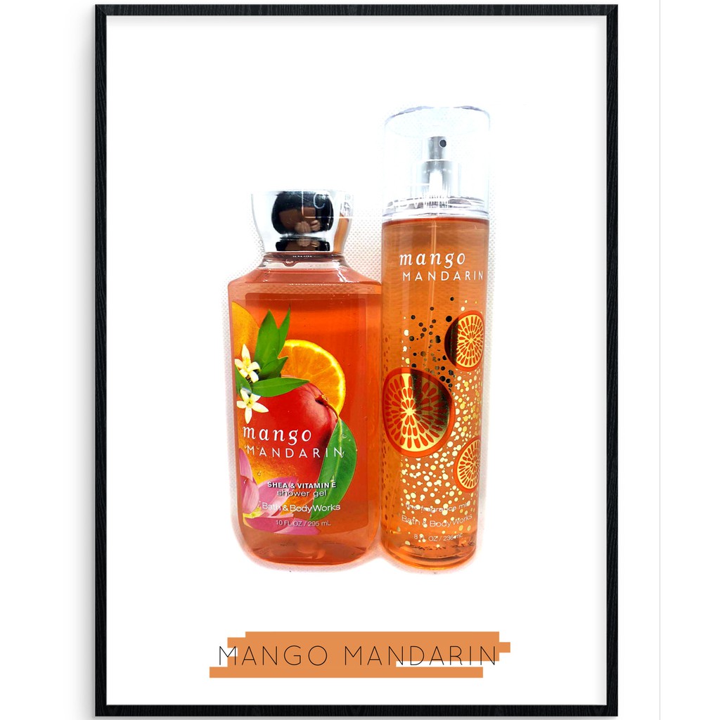 Thanh lý Mist Xịt Toàn Thân,Gel Tắm Bath & Body Works Mango Mandarin Từ Mỹ