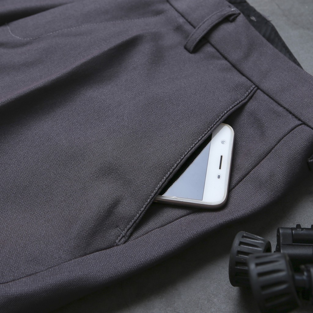 Quần âu nam công sở mầu đen vải chéo xuất khẩu dày dặn loại 1, quần ôm khoe dáng flasksale | BigBuy360 - bigbuy360.vn