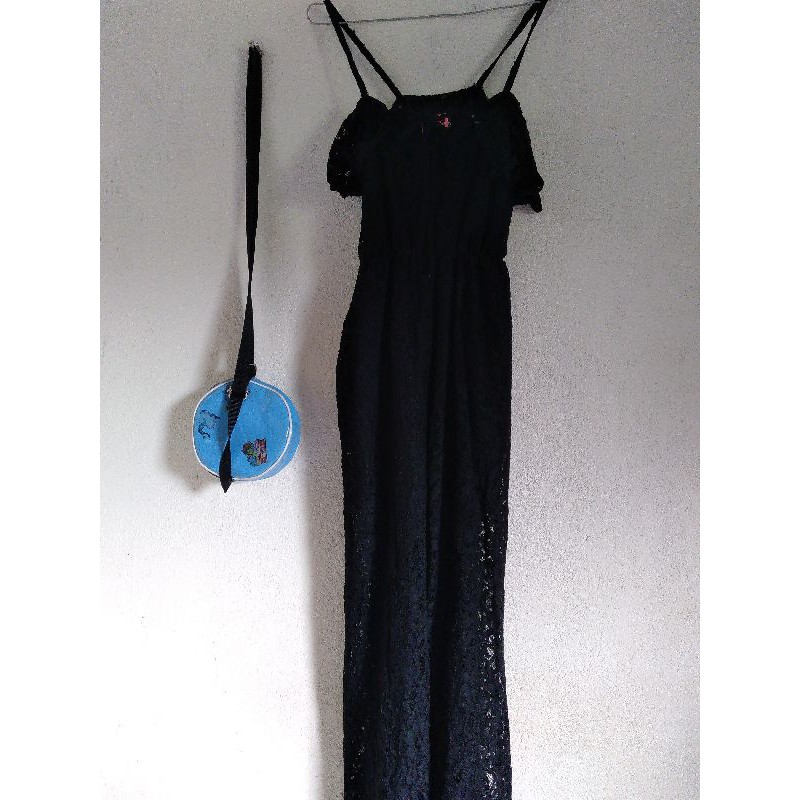 pass jumsuit ren tay rớt vai 2hand