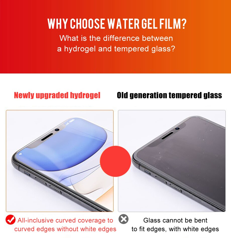 Miếng dán hydrogel mềm 30D bảo vệ màn hình cho iPhone 7 8 Plus 6 6s Plus X XS XR XS Max 11 Pro Max