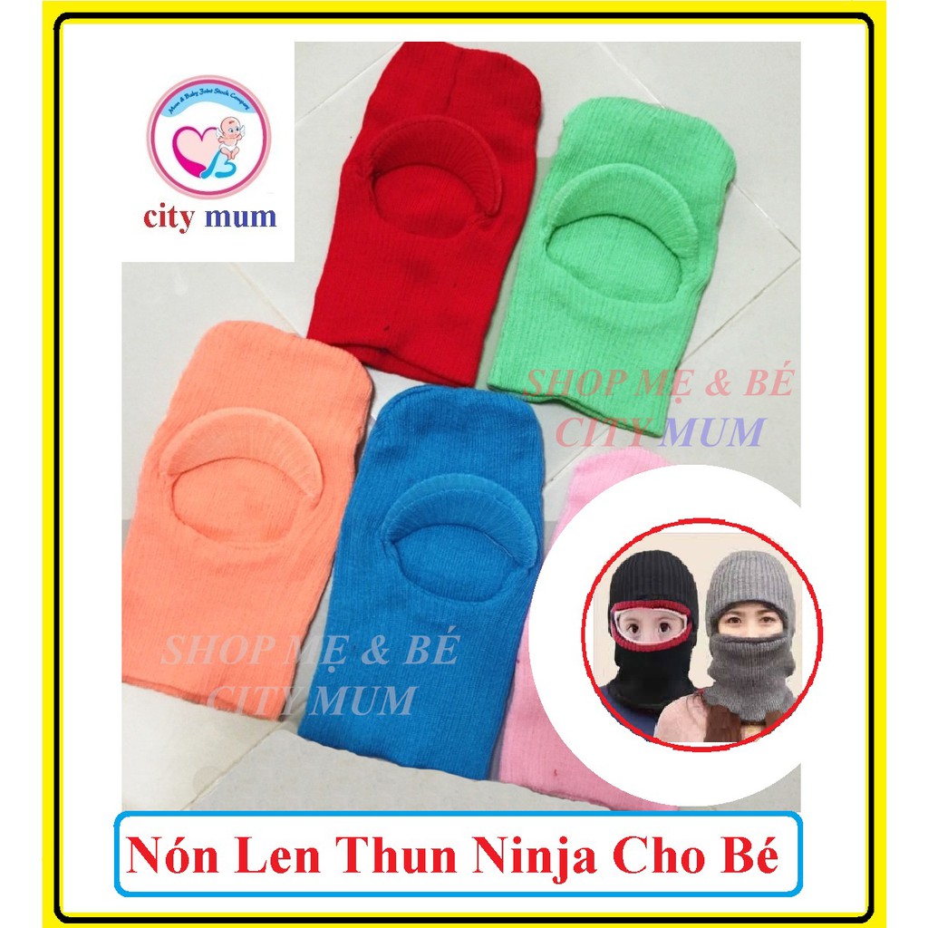 Mũ Len Ninja Trùm Cô Trùm Tai, Nón Len Tránh Gió Cực Ấm Cho Bé Từ 6 Tháng Đến 3 Tuổi
