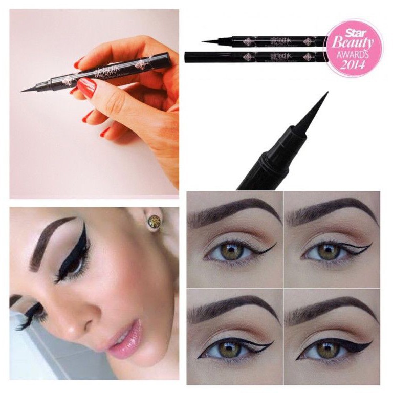 (Sẵn) Kẻ Mắt Girlactik Precise Marker Liner Black Noir