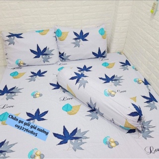 BỘ DRAP COTTON THẮNG LỢI 1M6, 1M8 [ 4 MÓN : 1 GA TRẢI GIƯỜNG, 2 VỎ GỐI NẰM, 1 VỎ GỐI ÔM ].