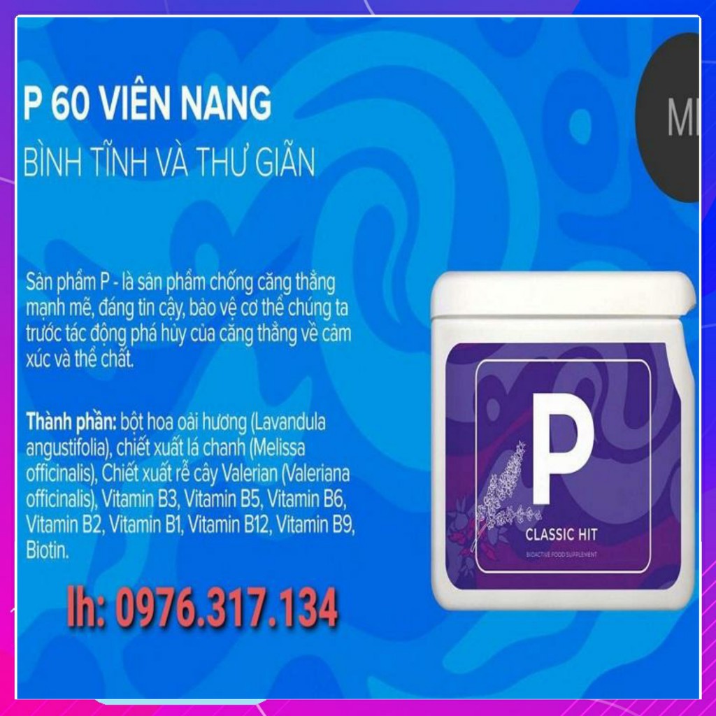 [ GIÁ SỈ ] - Project V - P (Pax) Vission,  Bình tĩnh và thư giãn trước căng thẳng - Hộp 60 viên