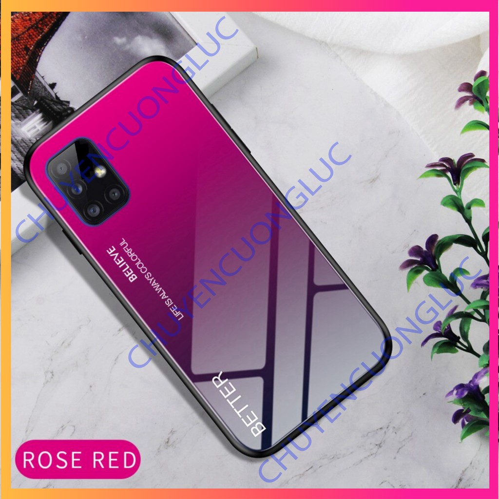 Ốp Lưng Kính Samsung Galaxy M51 COLOR SIÊU ĐẸP