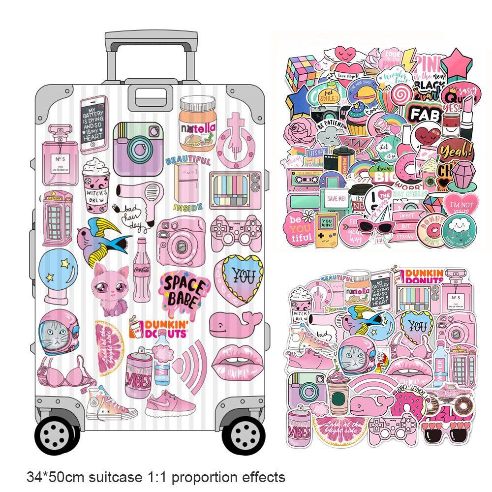 Set 50 / 60 Sticker Hoạt Hình Đáng Yêu Dùng Để Trang Trí