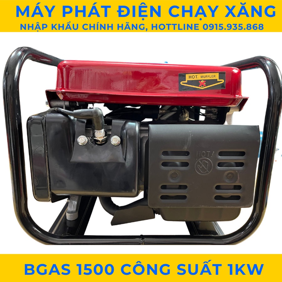 Máy phát điện chạy xăng Bgas1500, Công suất 1kw nặng 24 kg, Electric tool