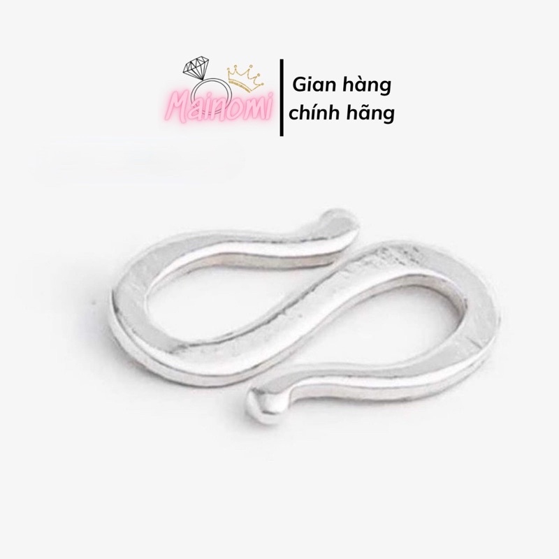 Móc khoá chữ S bạc ta móc dây chuyền lắc tay chắc chắn đẹp xịn Mainomi Shop Bạc Xinh