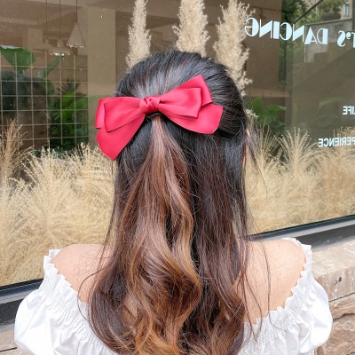 Kẹp Tóc Nơ Họa Tiết Chấm Bi Phong Cách Hàn Quốc Xinh Xắn Cho Nữ