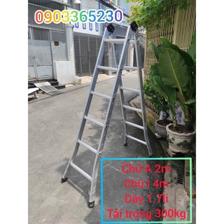 Thang nhom chữ A 2m ✅boodoor dày 1.7li ✅cực kì chắc chắn