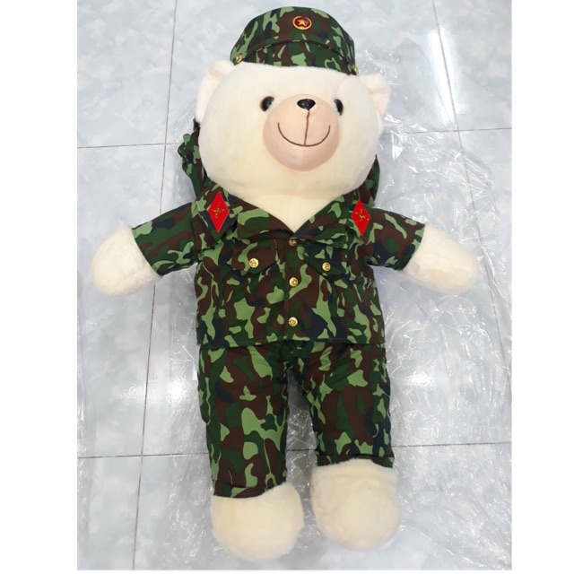 Gấu bộ đội rằn ri 45cm