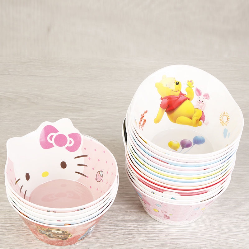 ❤Bát Ăn Cơm / Súp Bằng melamine Hình Hoạt Hình Chống Sốc Chống Ăn Mòn Cho Trẻ Em