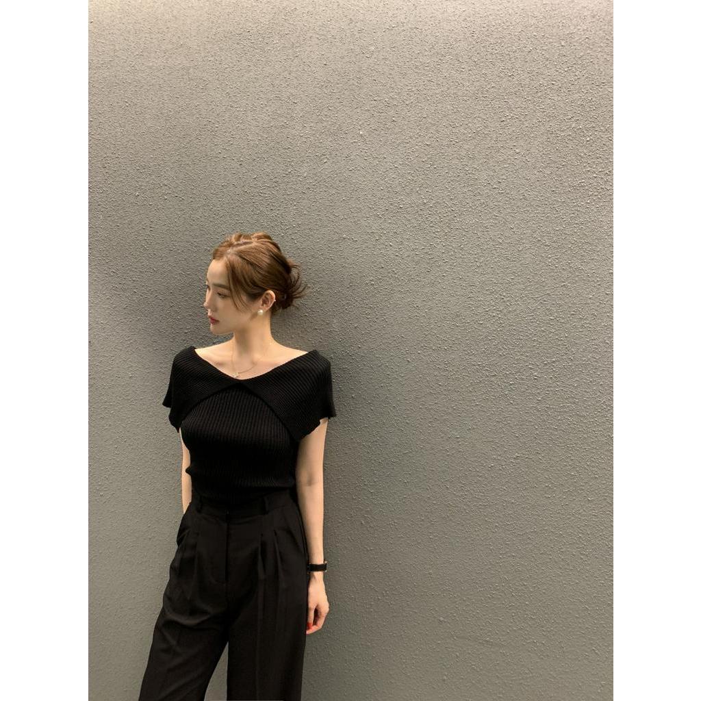 Áo sweater Peppermint dáng ôm hở vai thời trang Hàn Quốc cho nữ 54651