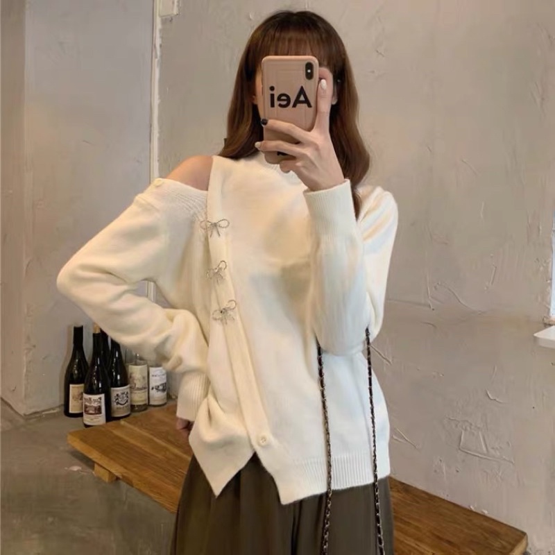 Áo len hở vai mặc Tết/ áo len thời trang dành cho nữ