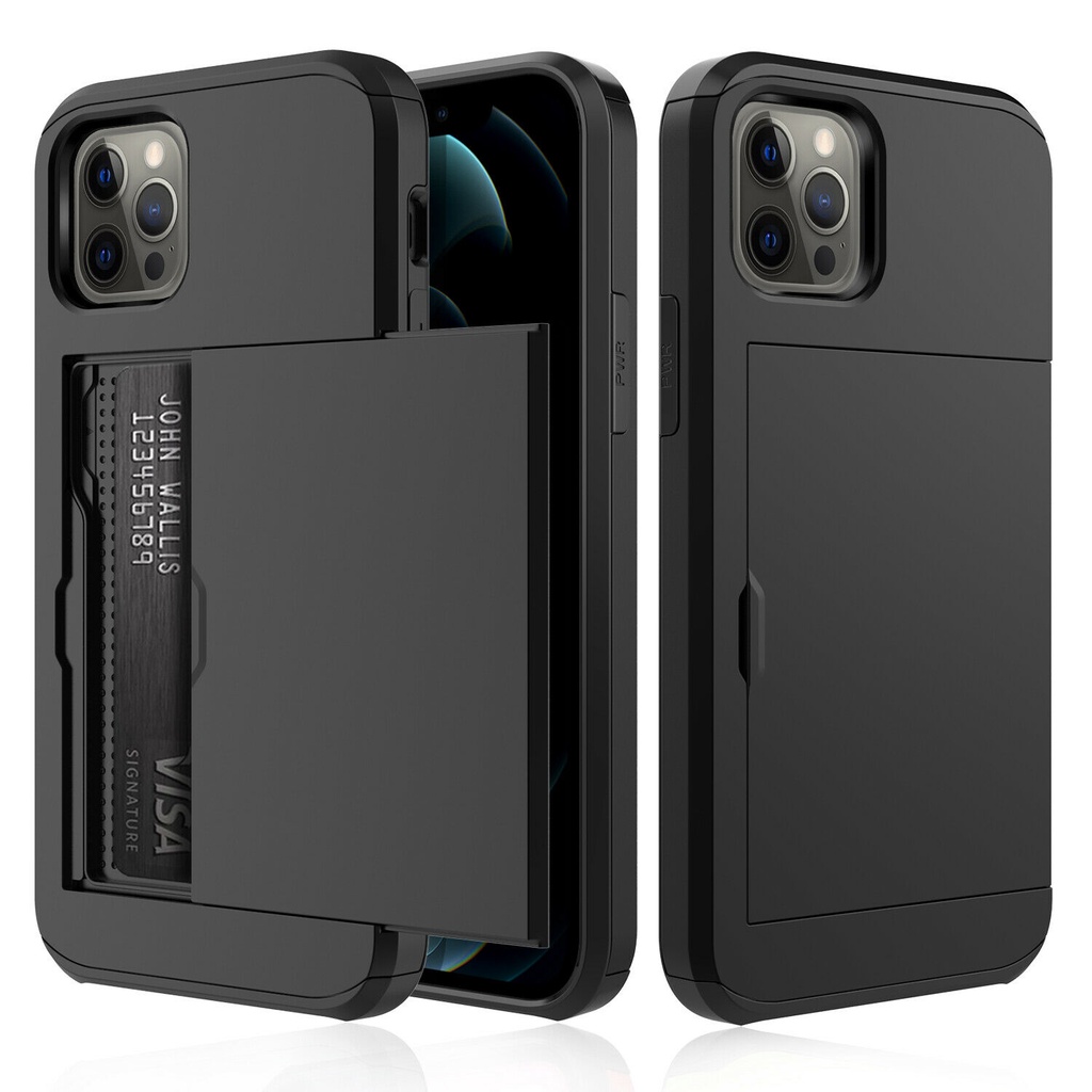 Bao Da Điện Thoại Chống Sốc Tích Hợp Ngăn Đựng Thẻ Cho iphone 12 / 12 pro / 12 pro max / 12 mini
