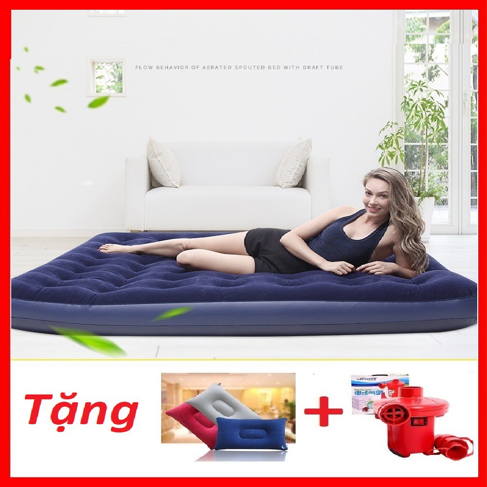 Đệm hơi Nệm hơi Bestway  67002- Size: 1,91m x 1,37 m x 22cm kèm bơm điện và 1 gối hơi