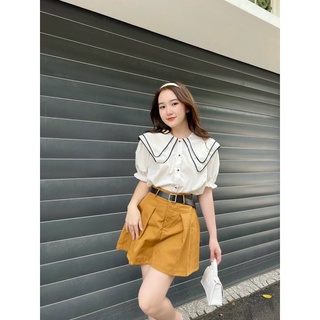 SÉT ÁO SƠ MI CỔ PETER KÈM SHORT