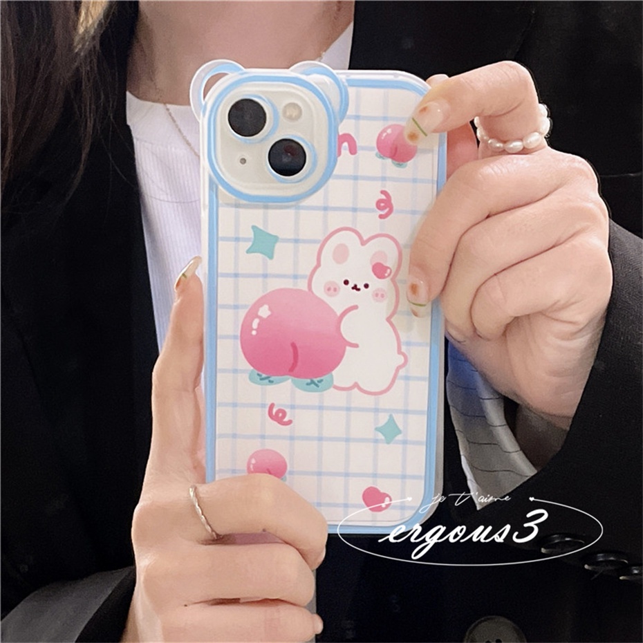 Ốp Điện Thoại Mềm Họa Tiết Bánh Kem / Thỏ / Gấu Cho iPhone 14 13 12 11 Pro Max SE2020 X XR Xs Max 7 8 6 6s Plus