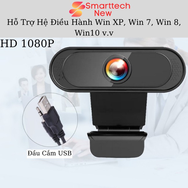 Webcam Máy Tính Laptop Có Mic Full HD 1080 Dùng Cho Máy Tính Gaming Học Online