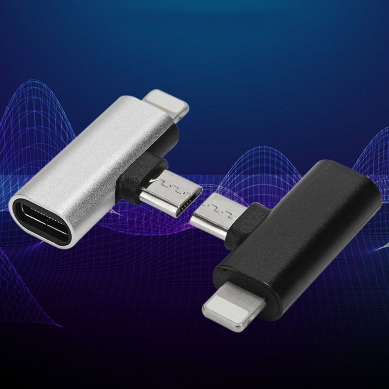 Đầu Chuyển Đổi Từ Cổng Type C Sang Micro Usb + Lightning Cho Iphone Ipad Airpods Samsung Huawei Xiaomi Android