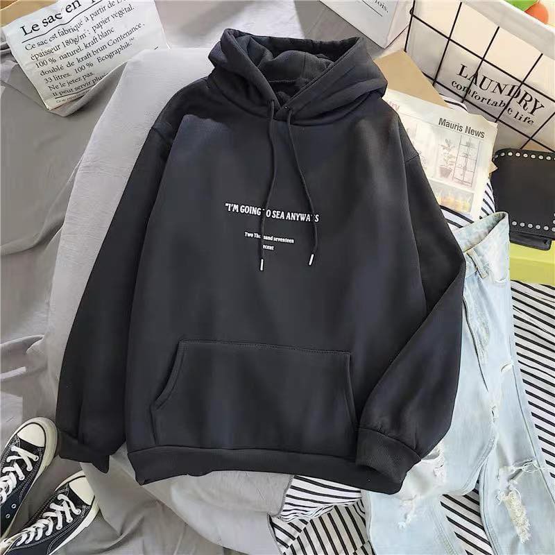 Áo Hoodie Oversize SEA nỉ da cá, JACKLANE , Áo dài tay Unisex Jack lane có mũ rút dây