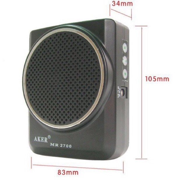 Máy trợ giảng Aker MR2700 màu đen dòng mic có dây - Loa trợ giảng Aker RM 2700 dành cho giáo viên ♥️♥️