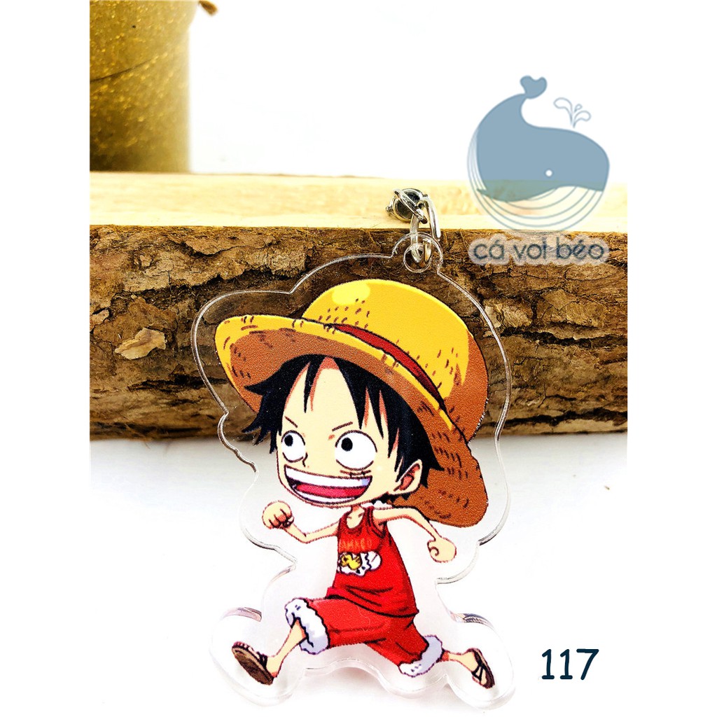 [20 mẫu] Móc khóa One Piece Vua Hải Tặc Luffy  Zoro Chopper Sabo Ace Law Sanji hàng loại 1 móc khóa manga anime mica acr