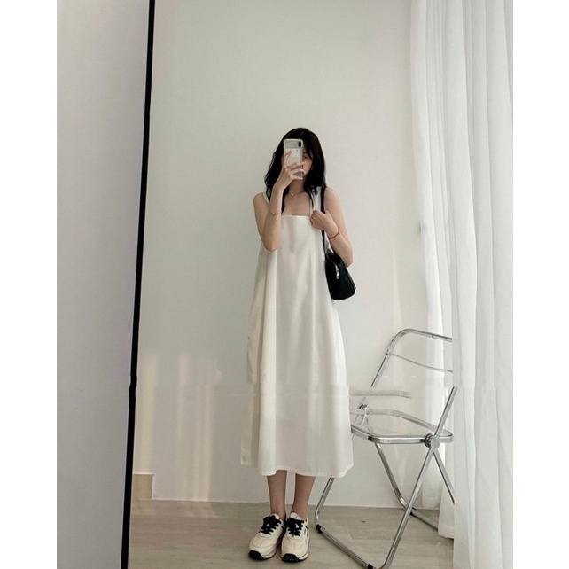 Đầm , váy hai dây bản to chéo lưng dáng dài đi biển cực xinh , váy maxi đi biển màu xanh min hót nhất năm by YANSOO -sẵn | BigBuy360 - bigbuy360.vn